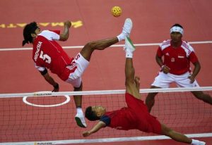 Image of The Players Who Played Kick Volleyball in The Ground