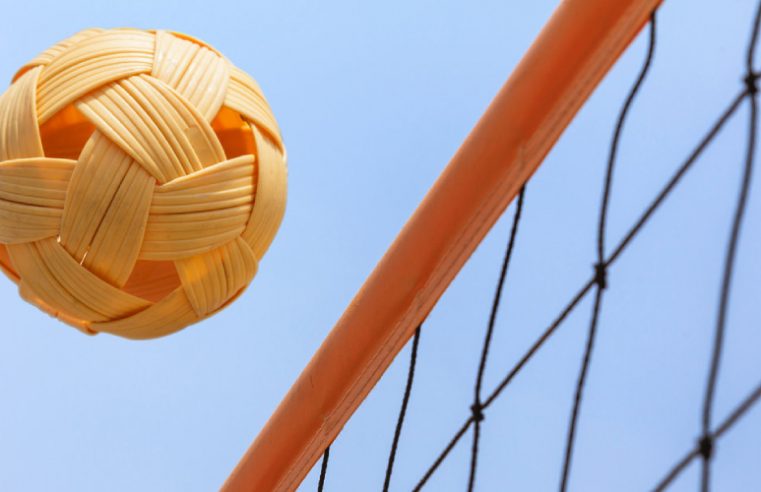 A Clise-up View of sepak-takraw ball